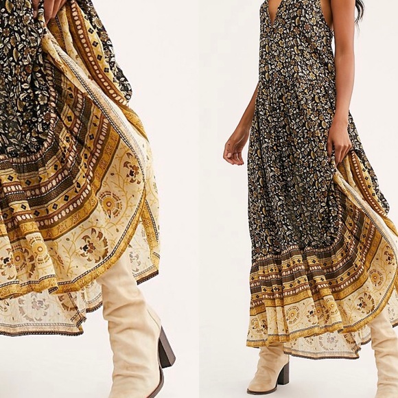 Free People Elle Block Heel Boots Beige - Picture 5 of 11